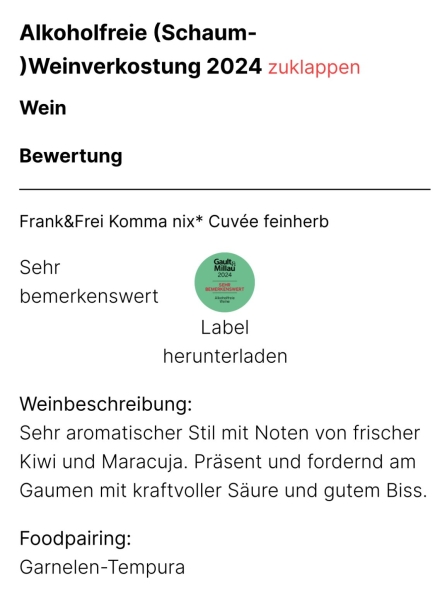FRANK & FREI "KOMMA, NIX" - alkoholfrei  -